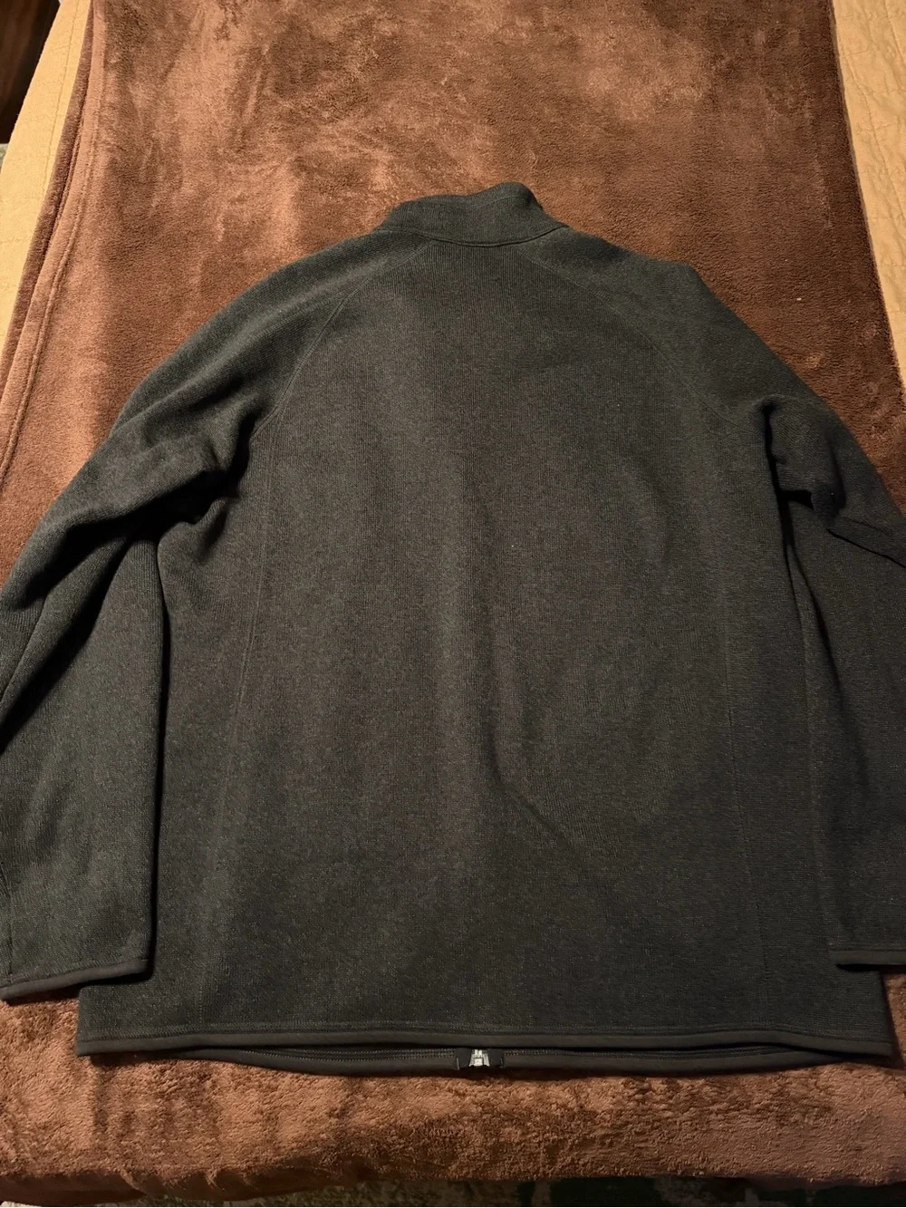Patagonia Black Fleece Jacket with Multicolor Logo
